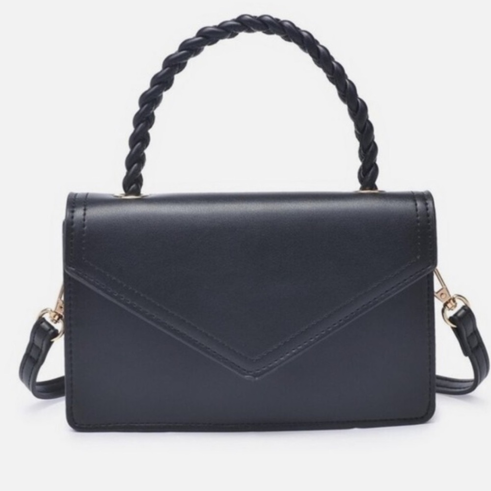 NEW URBAN EXPRESSIONS MONIQUE BLACK TOP HANDLE BAG - Picture 4 of 4